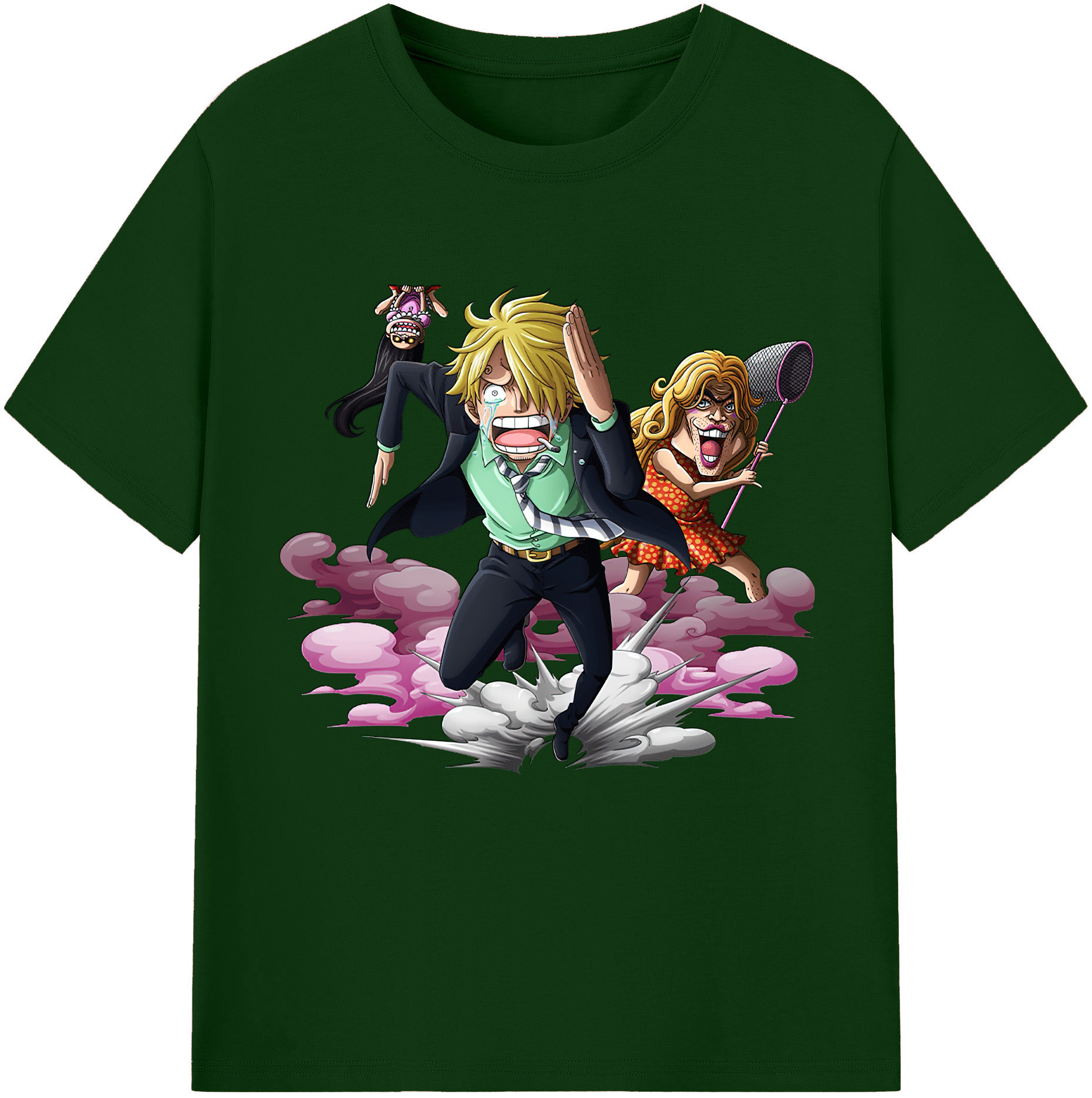 ワンピース サンジ ONE PIECE Sanji 綿100％半袖Tシャツ（フロントプリント）